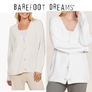 Barefoot Dreams CozyChic Lite V-Back Cardigan Sz M NWT
